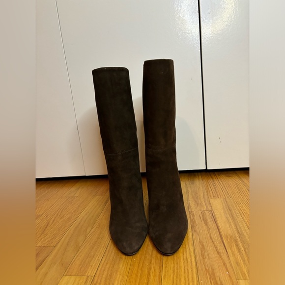Brown suede boots - Picture 5 of 7